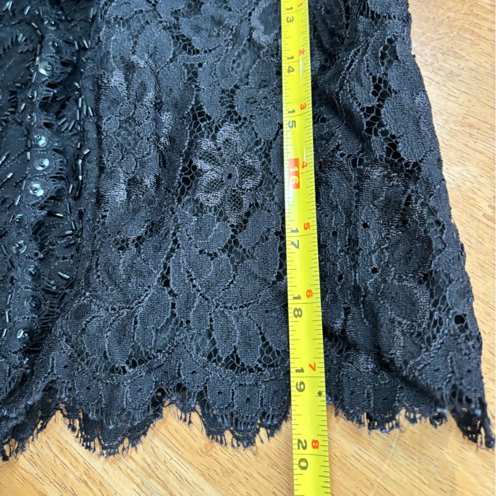 Vintage Tadashi black lace beaded formal attire jacket 10 - Picture 7 of 9